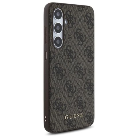 Guess GUHCS24FEG4GFBR S24 FE S721 brązowy/brown hardcase 4G Metal Gold Logo Guess