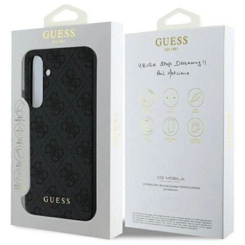 Guess GUHCS24FEG4GFGR S24 FE S721 szary/grey hardcase 4G Metal Gold Logo Guess