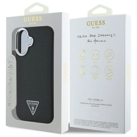 Guess GUHMP16MPGTSPSK iPhone 16 Plus 6.7" czarny/black hardcase Grained Triangle MagSafe WD
