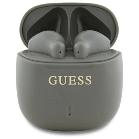 Guess słuchawki Bluetooth GUTWSJ14ESGE TWS + stacja dokująca taupe Printed Classic Logo Guess