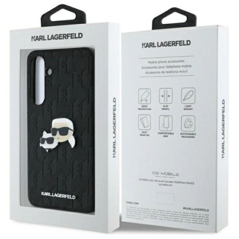 Karl Lagerfeld KLHCS24FEPGKLKCPK Sam S24 FE S721 czarny/black hardcase Monogram Karl&Chaoupette Head Pin WD