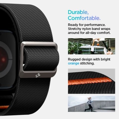 Pasek Spigen Lite Fit "PRO" na Apple Watch 10 42 mm - czarne Spigen
