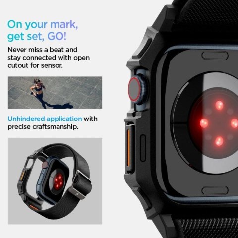 Pasek Spigen Lite Fit "PRO" na Apple Watch 10 42 mm - czarne Spigen