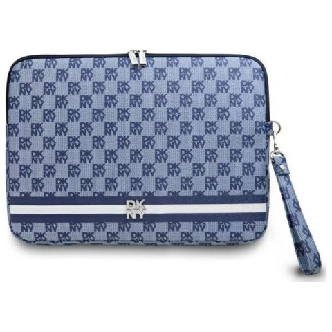 Pokrowiec na laptopa DKNY Sleeve Checkered Pattern Printed Stripes 14" - niebieski DKNY