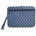 Pokrowiec na laptopa DKNY Sleeve Checkered Pattern Printed Stripes 14" - niebieski DKNY