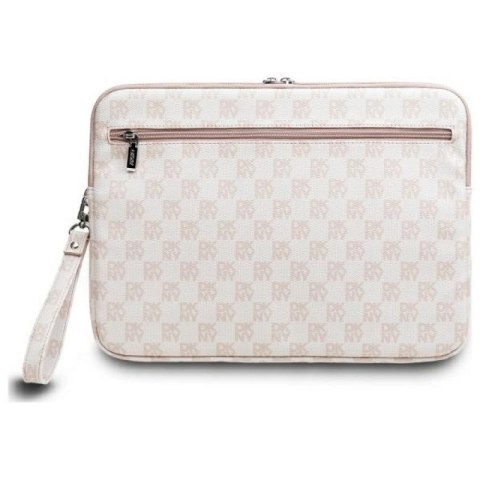 Pokrowiec na laptopa DKNY Sleeve Checkered Pattern Printed Stripes 14" - różowy DKNY