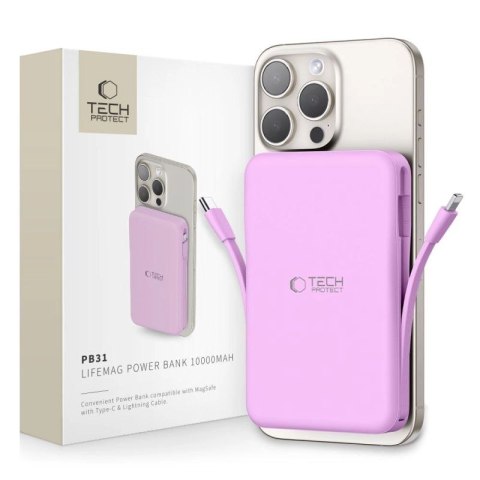 Powerbank Tech-Protect PB31 MagSafe 10000mAH - fioletowy Tech-Protect