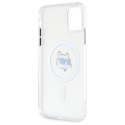 Etui Karl Lagerfeld IML Metal Choupette Head MagSafe na iPhone 11 - białe Karl Lagerfeld