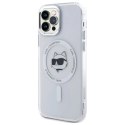 Etui Karl Lagerfeld IML Metal Choupette Head MagSafe na iPhone 12 - białe Karl Lagerfeld