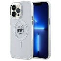 Etui Karl Lagerfeld IML Metal Choupette Head MagSafe na iPhone 14 Pro Max - białe Karl Lagerfeld