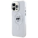 Etui Karl Lagerfeld IML Metal Choupette Head MagSafe na iPhone 14 Pro Max - białe Karl Lagerfeld