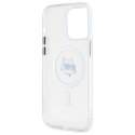Etui Karl Lagerfeld IML Metal Choupette Head MagSafe na iPhone 14 Pro Max - białe Karl Lagerfeld