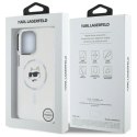 Etui Karl Lagerfeld IML Metal Choupette Head MagSafe na iPhone 14 Pro Max - białe Karl Lagerfeld