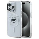 Etui Karl Lagerfeld IML Metal Choupette Head MagSafe na iPhone 15 Pro Max - białe Karl Lagerfeld