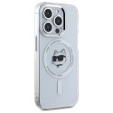 Etui Karl Lagerfeld IML Metal Choupette Head MagSafe na iPhone 15 Pro Max - białe Karl Lagerfeld
