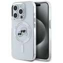 Etui Karl Lagerfeld IML Metal Karl&Choupette Head MagSafe na iPhone 15 Pro - białe Karl Lagerfeld