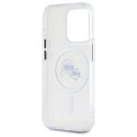 Etui Karl Lagerfeld IML Metal Karl&Choupette Head MagSafe na iPhone 15 Pro - białe Karl Lagerfeld