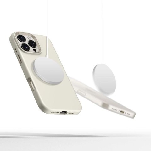 Etui Tech-Protect Silicone PU MagSafe na iPhone 16 Pro - beżowe Tech-Protect