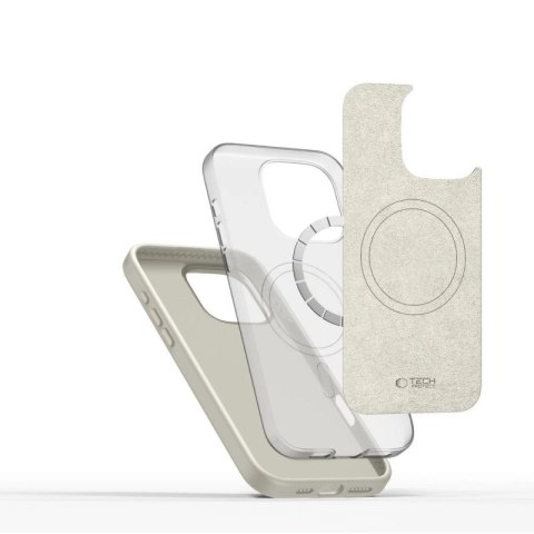 Etui Tech-Protect Silicone PU MagSafe na iPhone 16 Pro - beżowe Tech-Protect