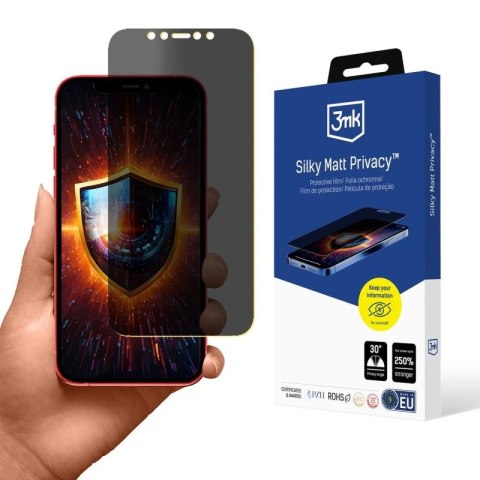 Folia ochronna prywatyzująca matowa 3mk Silky Matt Privacy na Apple iPhone 12 Pro 3mk Protection
