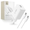 Ładowarka Tech-Protect NC45W-GAN 2-PORT PD45W + TYPE-C CABLE - białe Tech-Protect