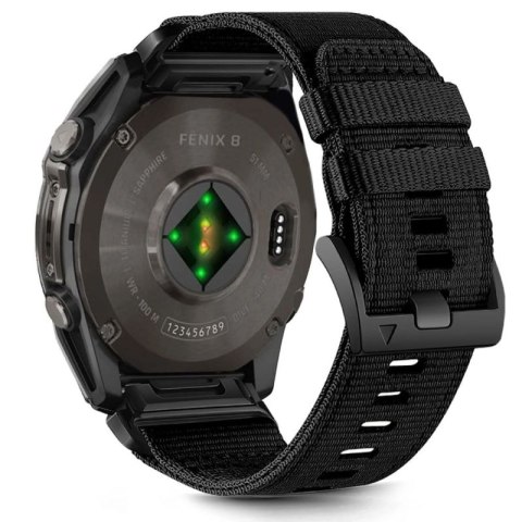 Pasek Tech-Protect Nylon na Garmin Fenix 5X / 5X PLUS / 6X / 6X PRO / 7X / 8 (51 mm) - czarne Tech-Protect