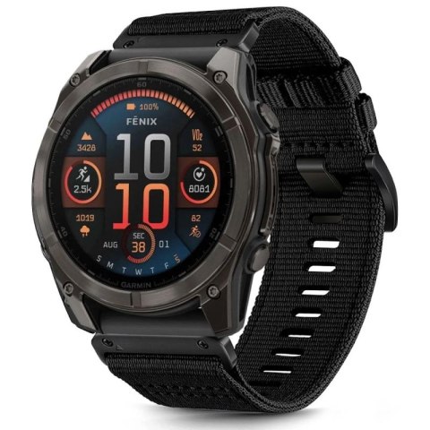 Pasek Tech-Protect Nylon na Garmin Fenix 5X / 5X PLUS / 6X / 6X PRO / 7X / 8 (51 mm) - czarne Tech-Protect