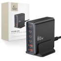 Stacja ładująca Tech-protect DC80W-GAN 6-PORT PD80W/QC3.0 - czarne Tech-Protect