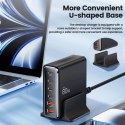 Stacja ładująca Tech-protect DC80W-GAN 6-PORT PD80W/QC3.0 - czarne Tech-Protect