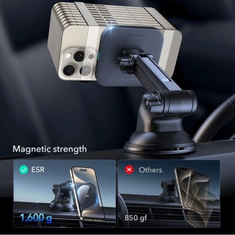 Uchwyt samochodowy ESR Halolock Magnetic MagSafe QI2 15W - czarne ESR