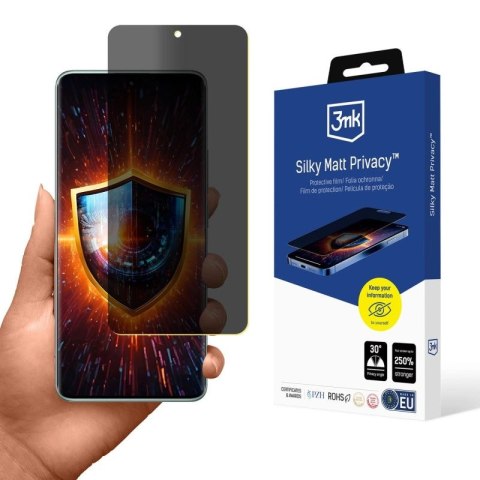 Folia prywatyzująca 3mk Silky Matt Privacy na Xiaomi Redmi Note 14 Pro+ 3mk Protection