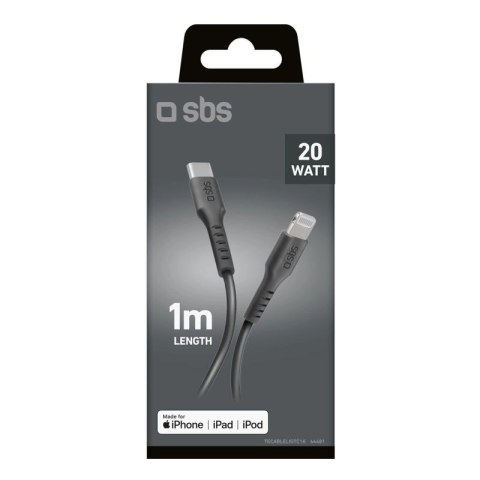 Kabel SBS TECABLELIGTC1K USB-C - Lightning 1m - czarny SBS