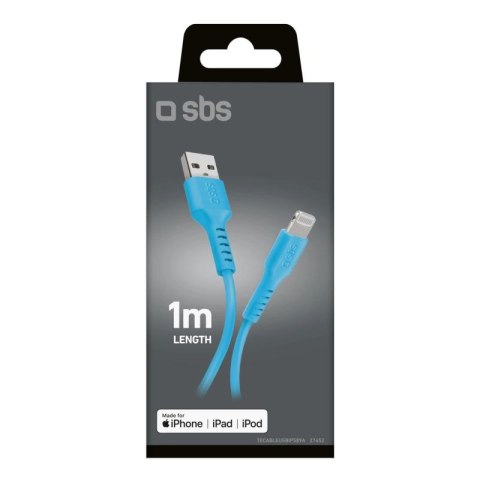 Kabel SBS TECABLEUSBIP589A USB-A - Lightning - niebieski SBS