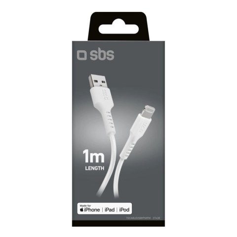 Kabel SBS TECABLEUSBIP589W USB-A - Lightning - biały SBS