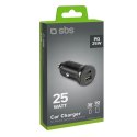 Ładowarka samochodowa SBS TECRPD25W 25W USB-A USB-C z Power Delivery - czarna SBS