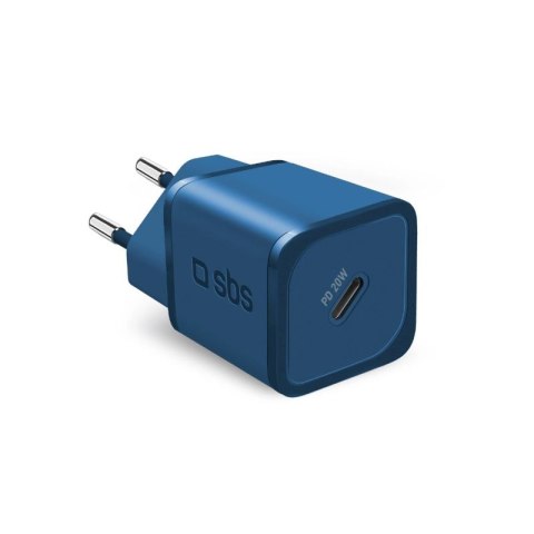 Ładowarka sieciowa SBS TETRGAN1C20B 20W GaN z Power Delivery - niebieska SBS