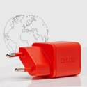 Ładowarka sieciowa SBS TETRGAN1C20R 20W GaN z Power Delivery - czerwona SBS