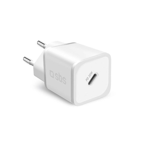 Ładowarka sieciowa SBS TETRGAN1C20W 20W GaN z Power Delivery - biała SBS