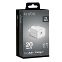 Ładowarka sieciowa SBS TETRGAN1C20W 20W GaN z Power Delivery - biała SBS