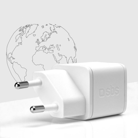 Ładowarka sieciowa SBS TETRGAN1C20W 20W GaN z Power Delivery - biała SBS