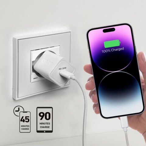Ładowarka sieciowa SBS TETRGAN1C20W 20W GaN z Power Delivery - biała SBS