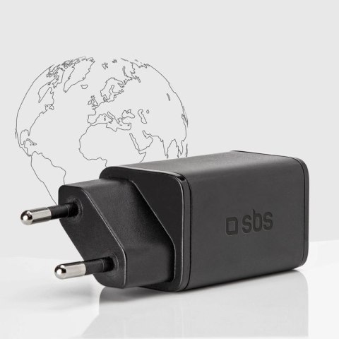 Ładowarka sieciowa SBS TETRGAN1C45W 45W GaN USB-C z Power Delivery - czarna SBS