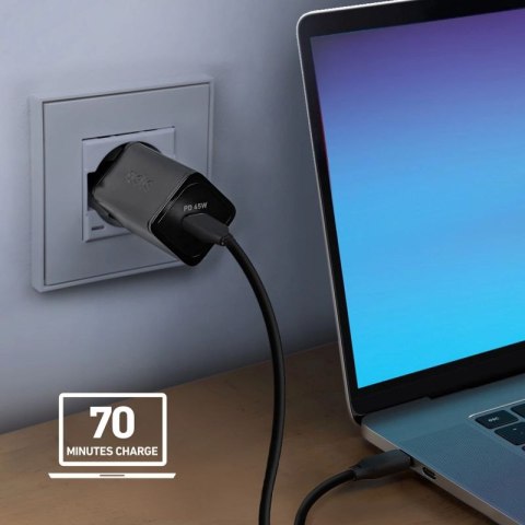 Ładowarka sieciowa SBS TETRGAN1C45W 45W GaN USB-C z Power Delivery - czarna SBS