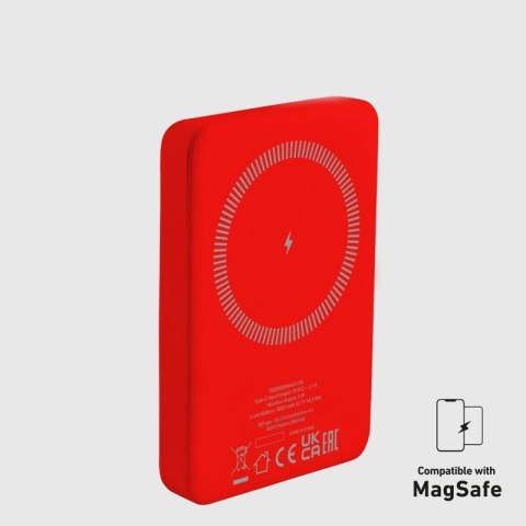 Powerbank SBS TEBB5000MAG1CR 5000 mAh kompatybilny z MagSafe - czerwony SBS