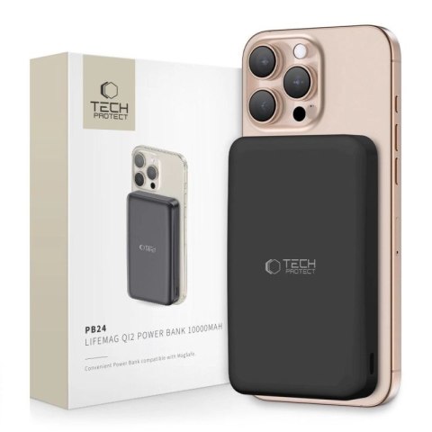 Powerbank Tech-Protect PB24 LifeMag QI2 MagSafe 10000 mAh - czarny Tech-Protect
