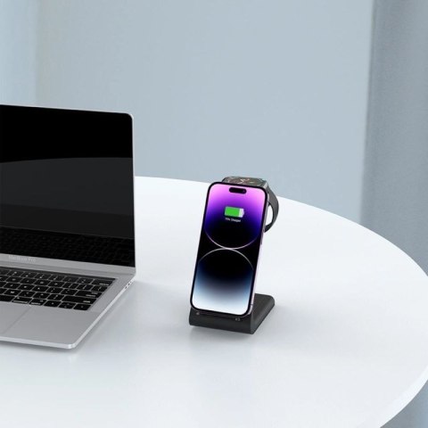 Stacja ładująca Tech-Protect QI15W-A36 3w1 dla Apple - czarna Tech-Protect
