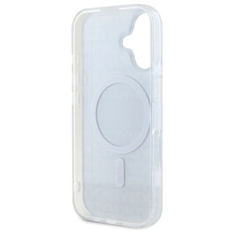Etui DKNY Repeat Texture Pattern With Stripe na iPhone 16 - czarne DKNY