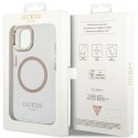 Etui Guess Metal Outline MagSafe na iPhone 15 Plus / 14 Plus - złote Guess