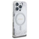 Etui Guess Resin Gradient Glitter MagSafe na iPhone 16 Pro - srebrne Guess