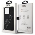 Etui Karl Lagerfeld 3D Rubber Signature na iPhone 15 Pro Max - czarne Karl Lagerfeld